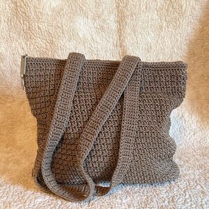 The Sak Brown Crochet Shoulder Bag